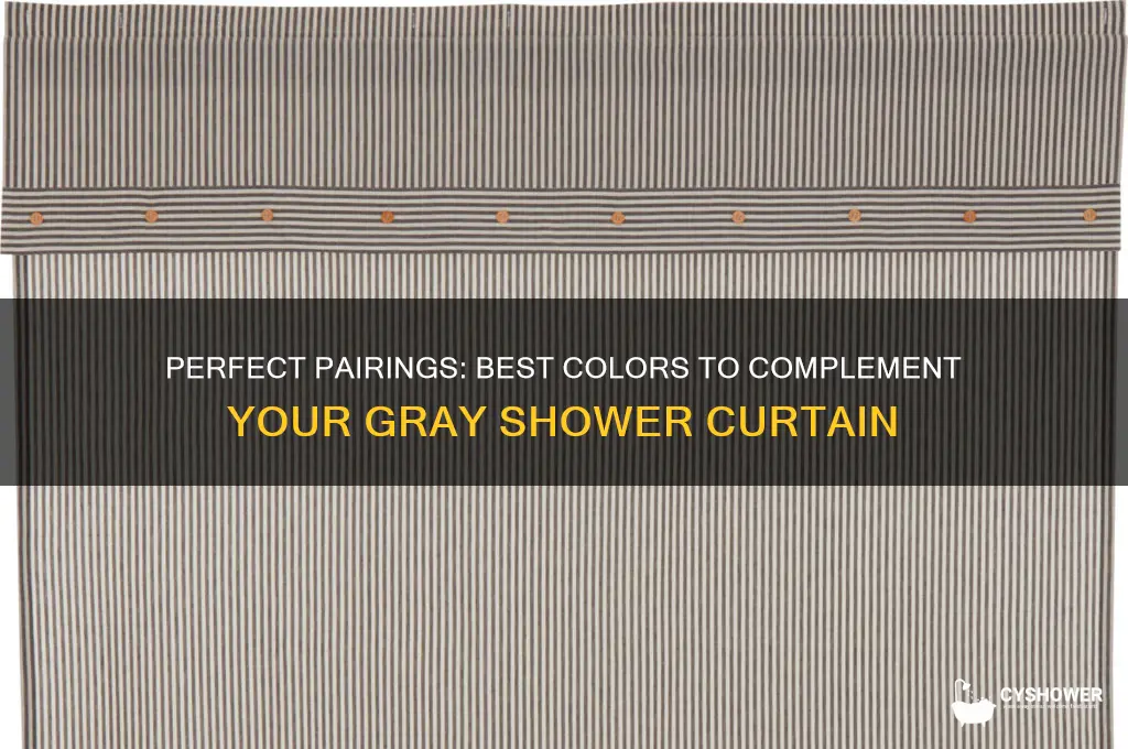 what color goes with gray shower curtain