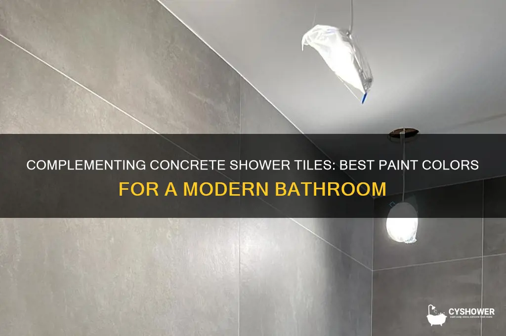 what color paint goes with concrete shower tile