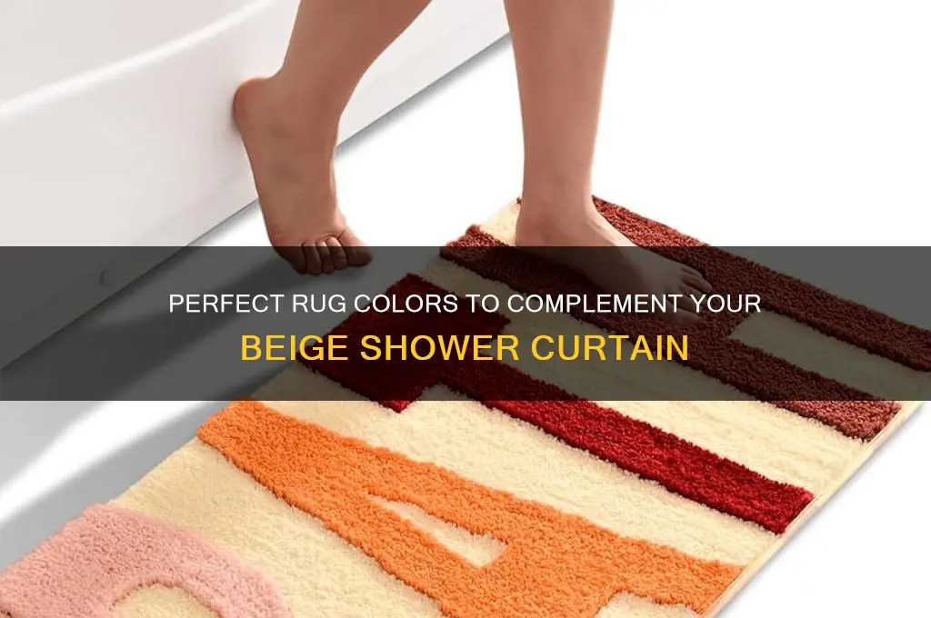 what color rug for beige shower curtain
