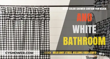 Perfect Shower Curtain Colors to Complement Your Black and White Bathroom