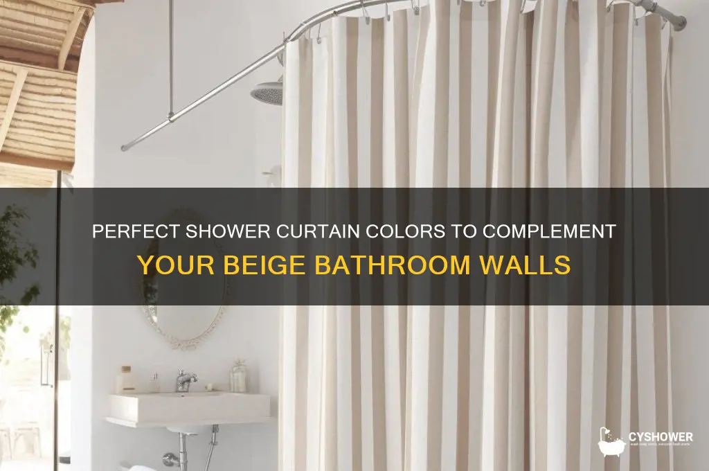 what color shower curtain goes with beige walls