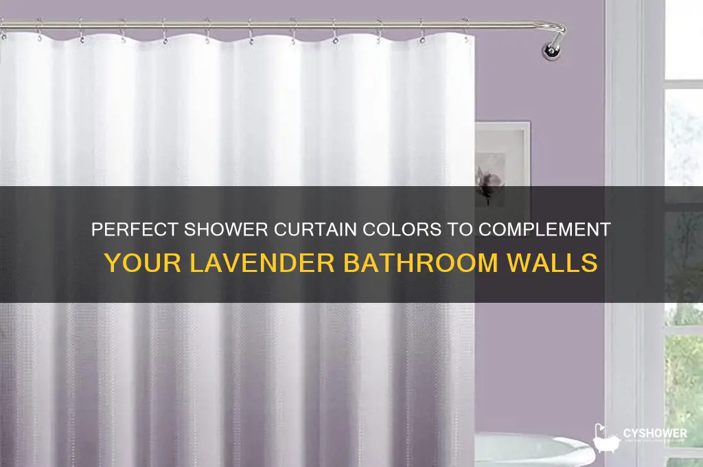 what color shower curtain goes with lavender walls