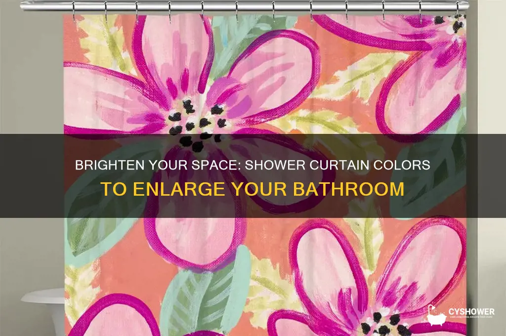 what color shower curtain make bathroom look bigger