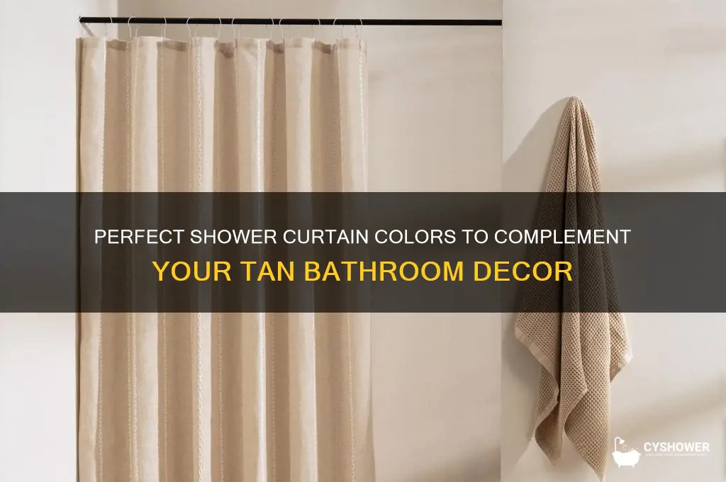 what color shower curtain to buy for a tan bathroom