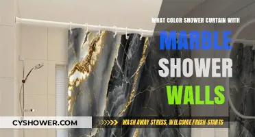 Elegant Shower Curtain Colors to Complement Marble Walls