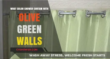 Perfect Shower Curtain Colors to Complement Olive Green Walls