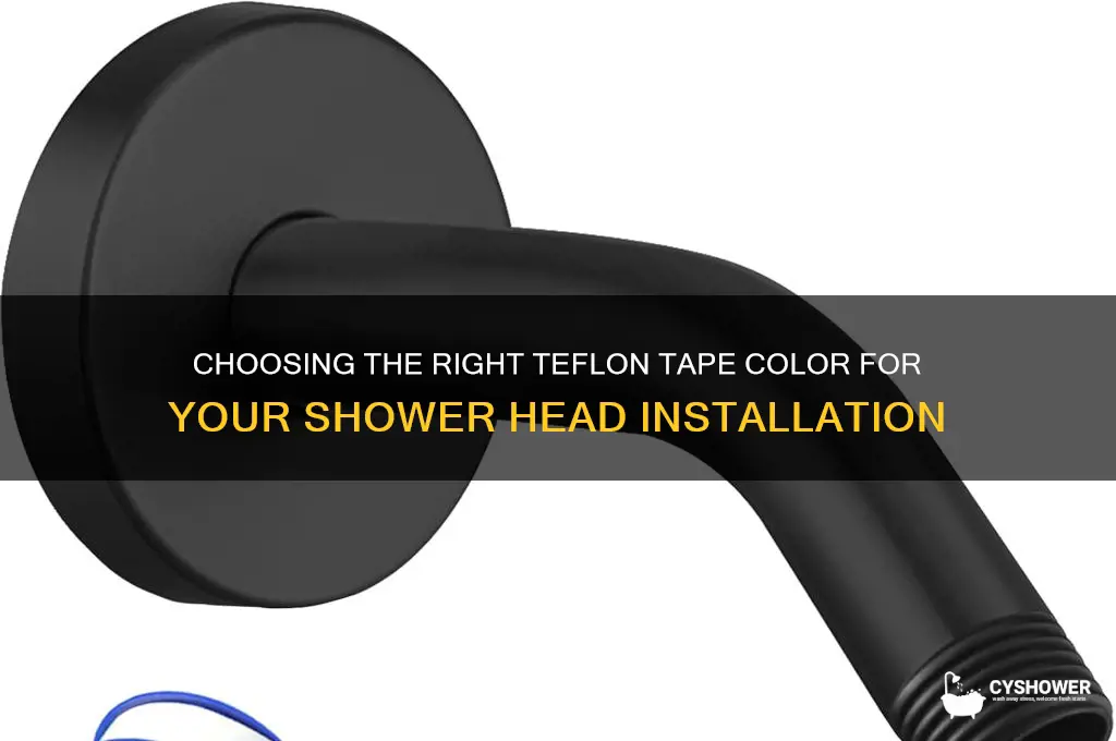 what color teflon tape for shower head