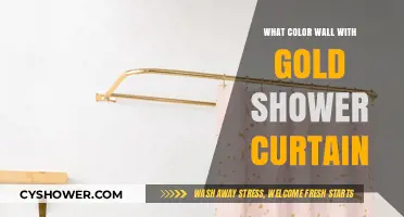 Elegant Bathroom Ideas: Pairing Gold Shower Curtains with Wall Colors