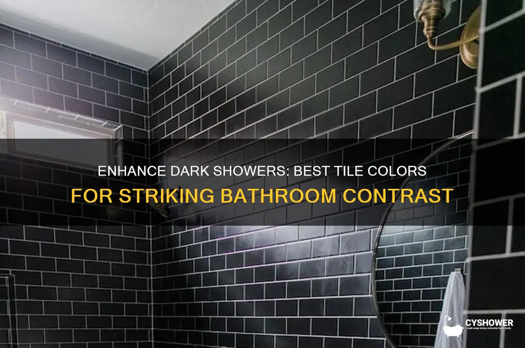 what colour tiles best goes with a dark shower