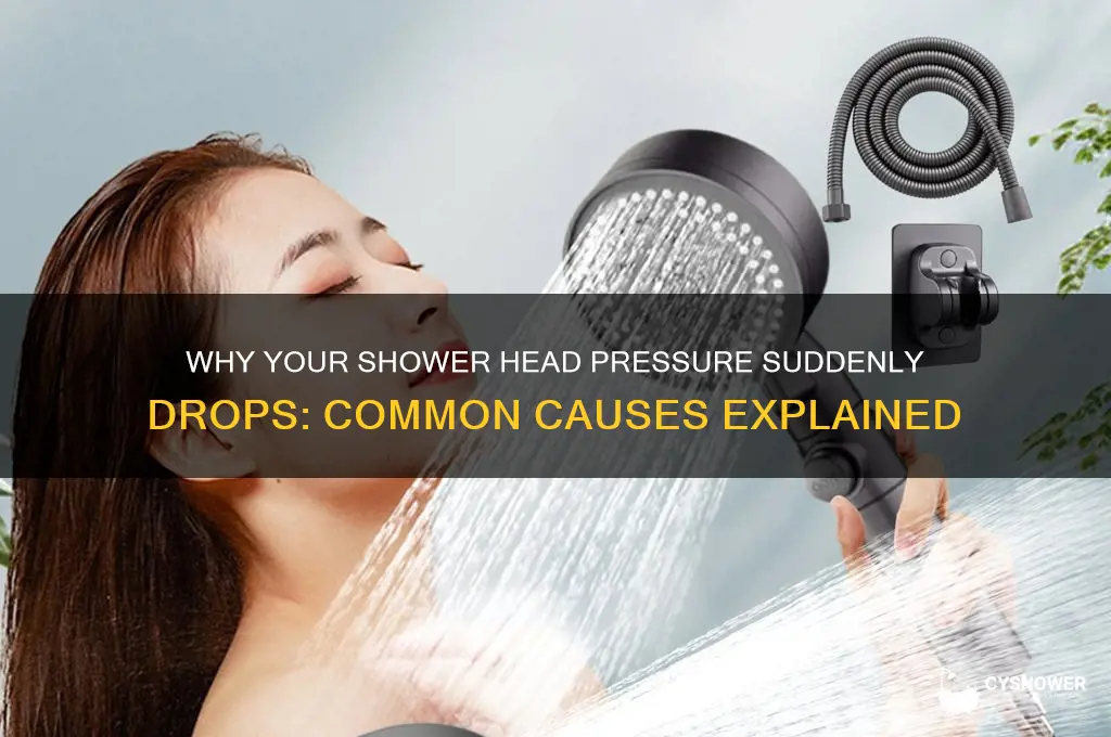 what could cause drop in shower head
