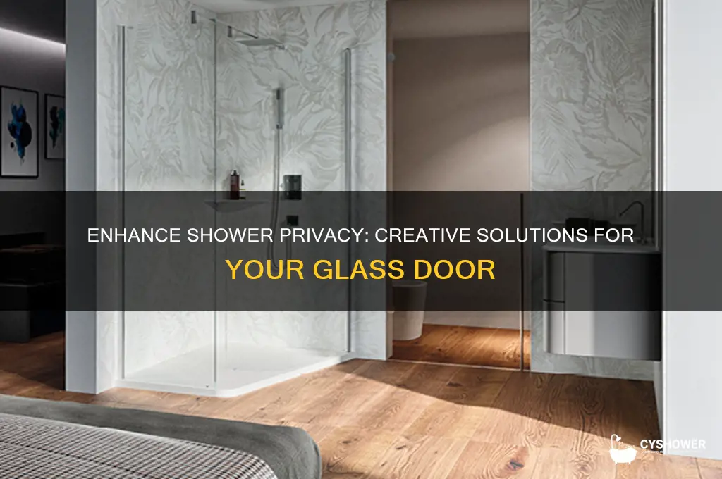 what could help provide privacy to a shower door
