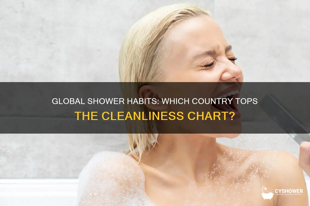 what country takes the most shower