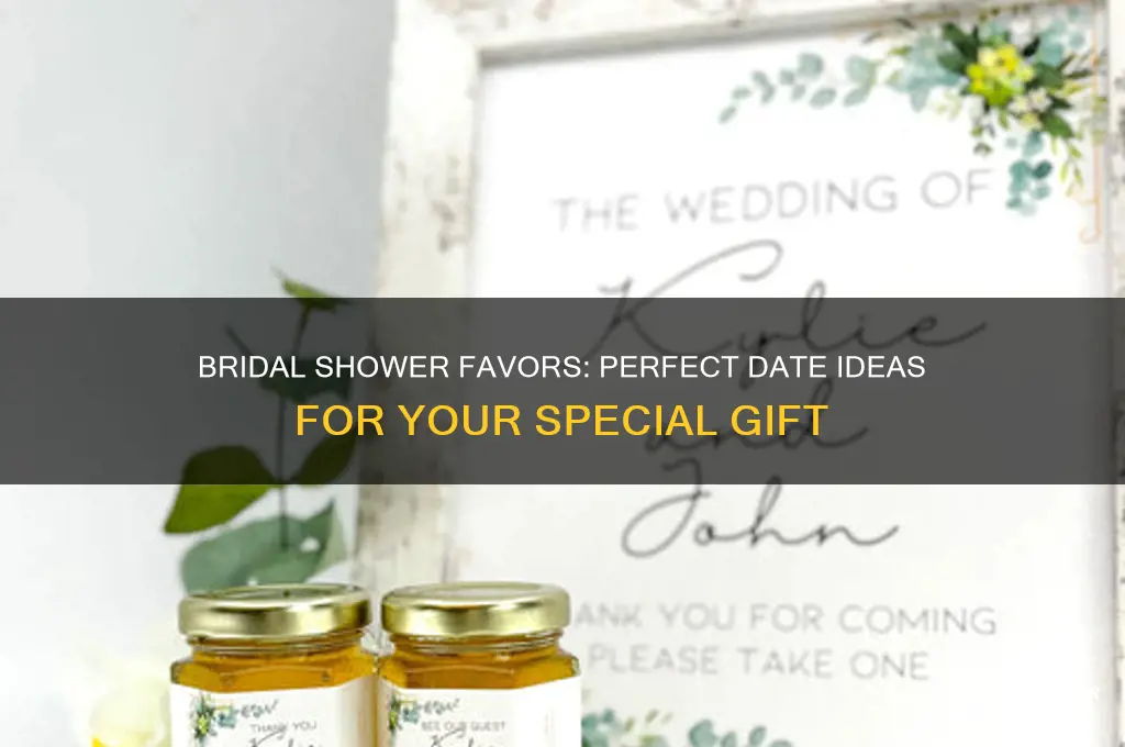what date do you put on bridal shower favors