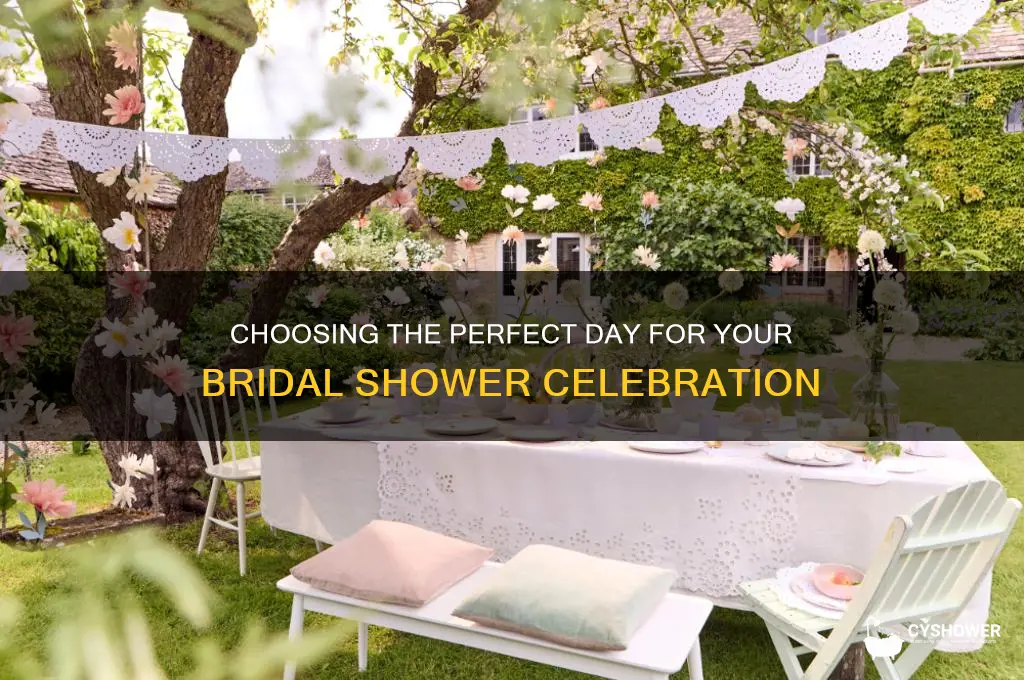 what day is best for a bridal shower