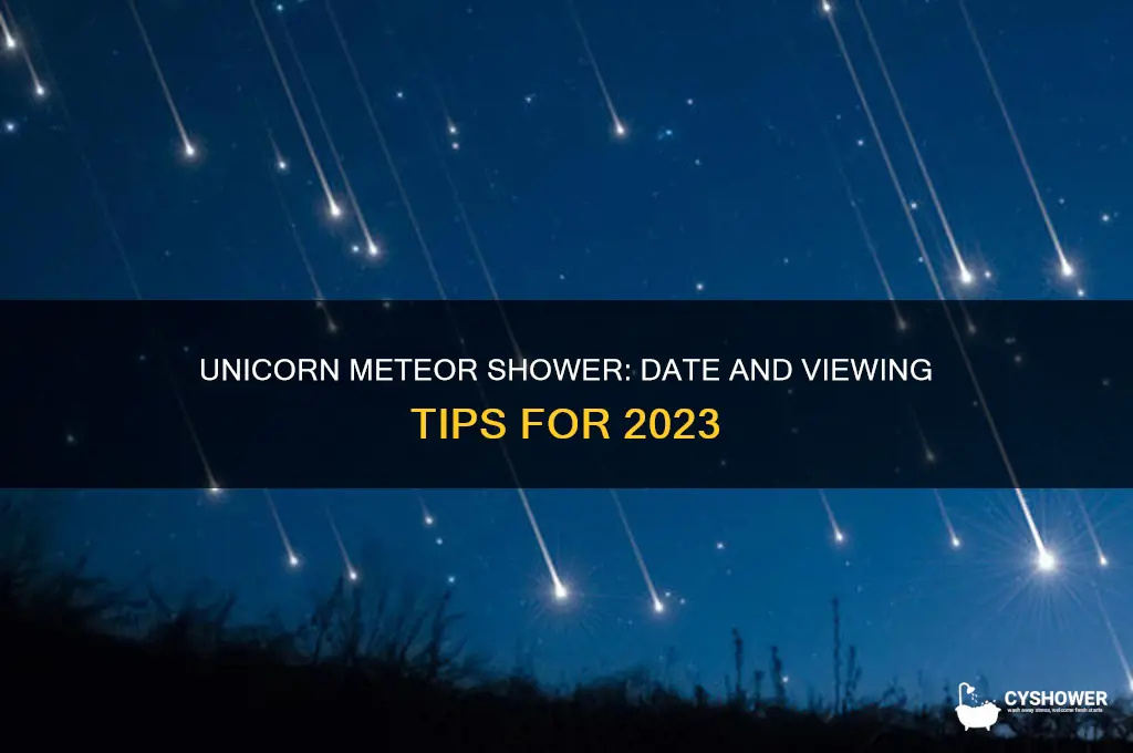 what day is the unicorn meteor shower going to happen