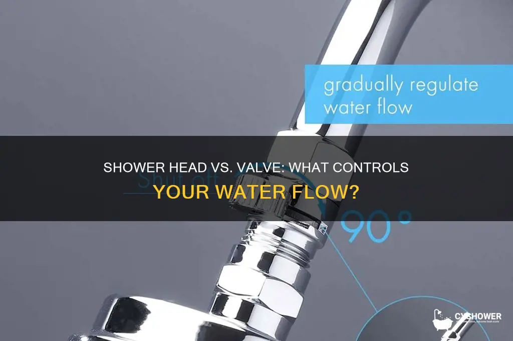 what determines water flow shower head or valve