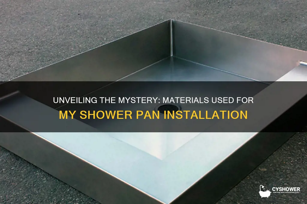 what did my tile guy make shower pan out of