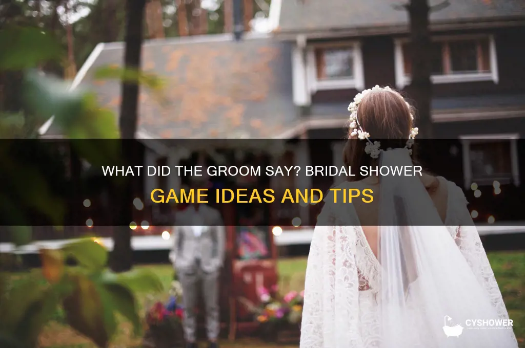 what did the groom say bridal shower gane