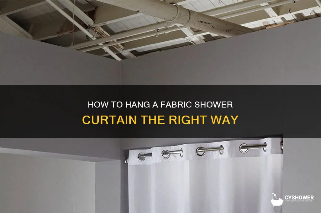 what direction do you hang a fabric shower curtain