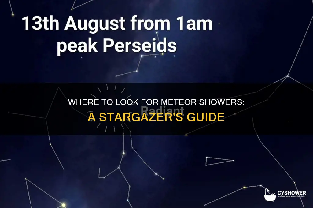what direction do you look for meteor shower