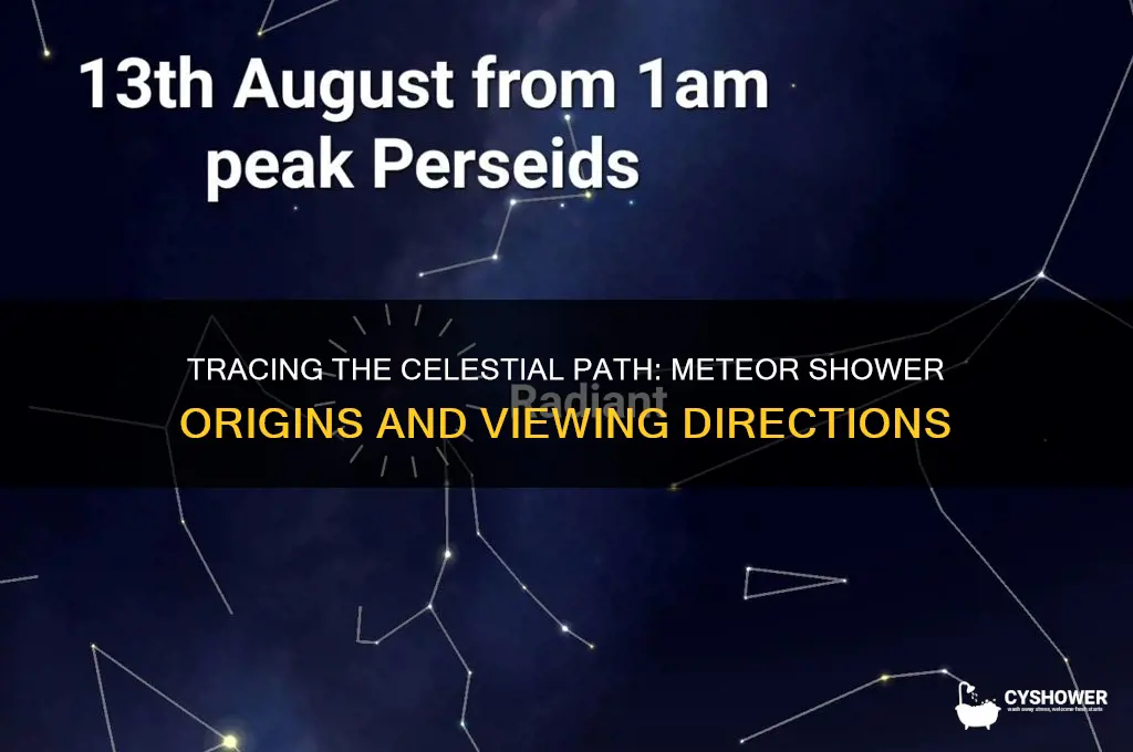 what direction does the meteor shower come from
