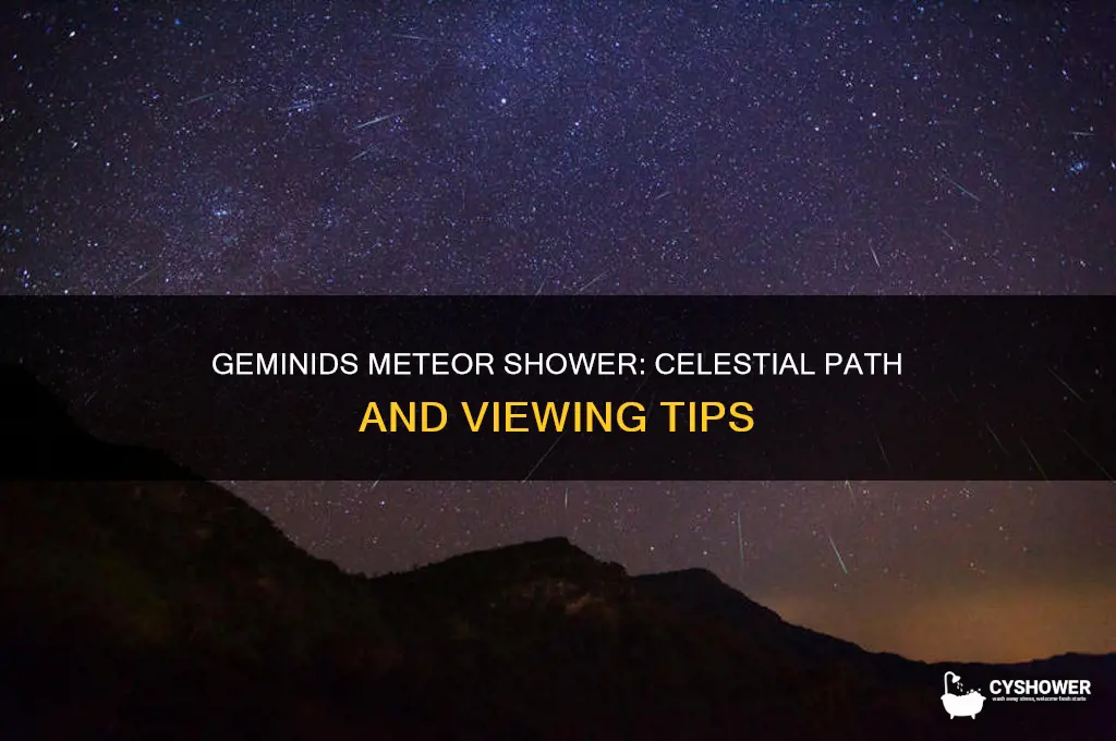 what direction geminids meteor shower