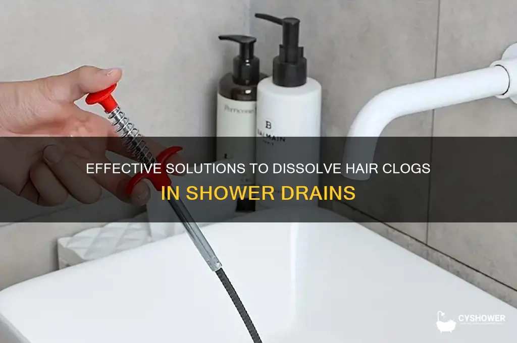 what dissolves hair in shower drain