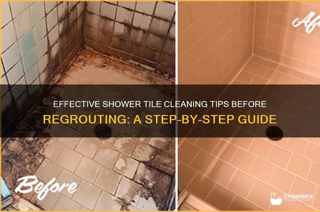 what do i clean tile shower with before regrouting
