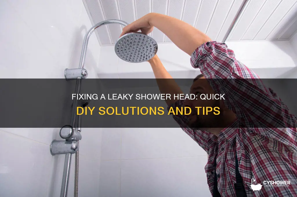 what do i do if my shower head is leaking