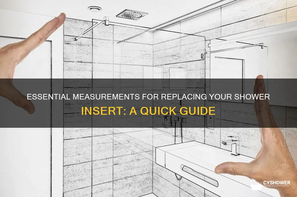 what do i measure to replace a shower insert