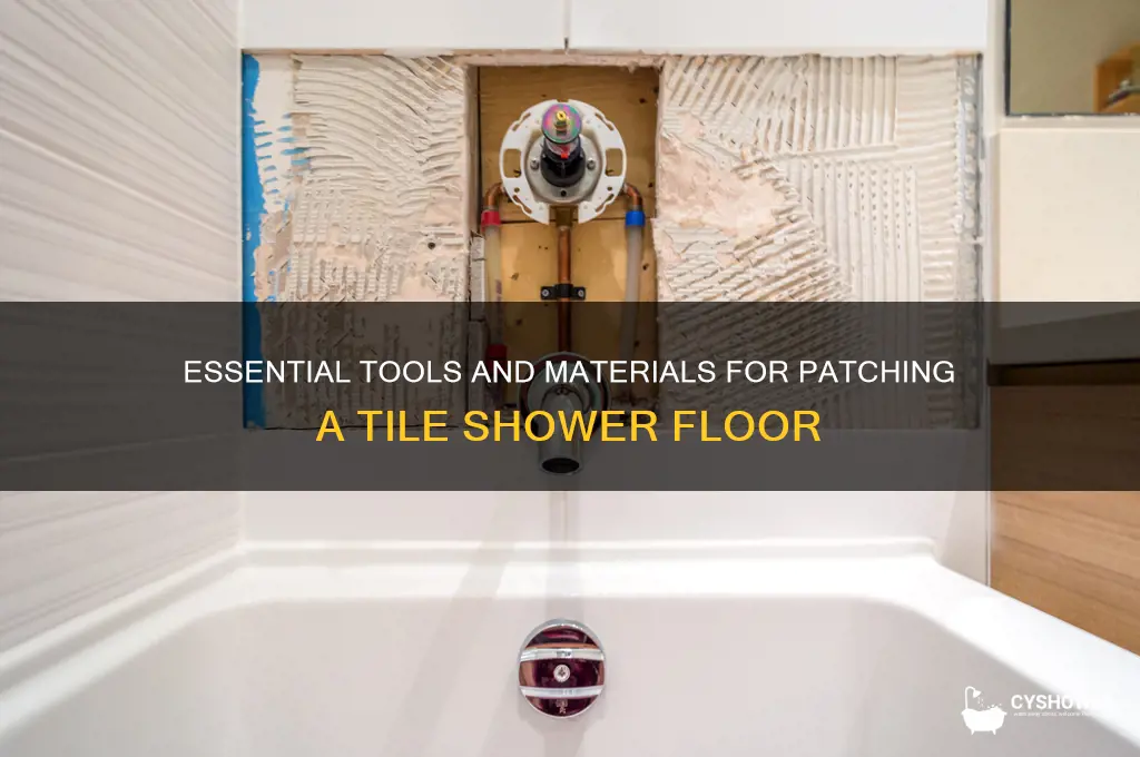 what do i need to patch a tile shower floor