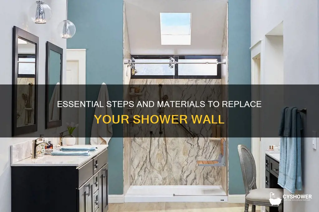 what do i need to replace my shower wall