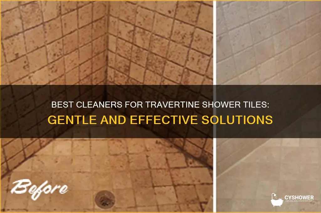 what do i use to wash travertine tile in shower