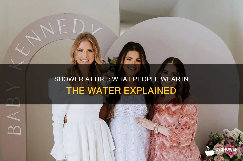 what do people wear in the shower with water