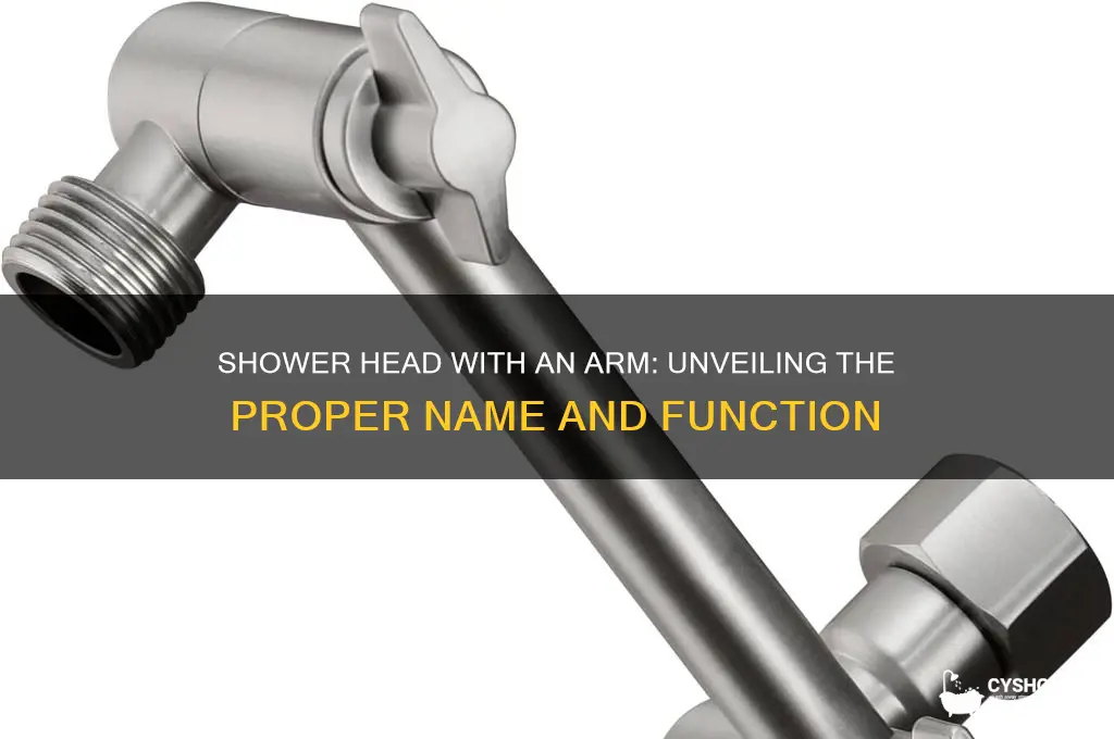 what do you call a shower head with an arm