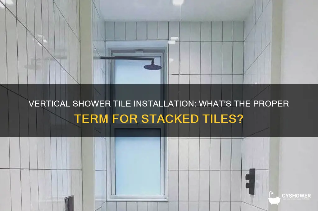 what do you call tile vertically in shower