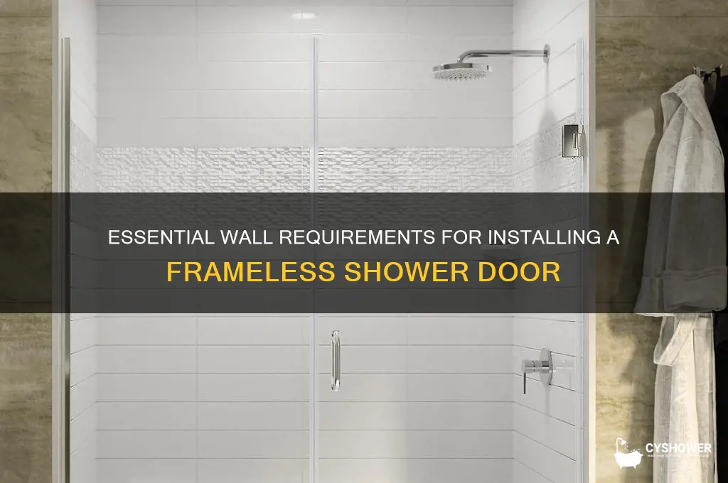 what do you need in wall for frameless shower door