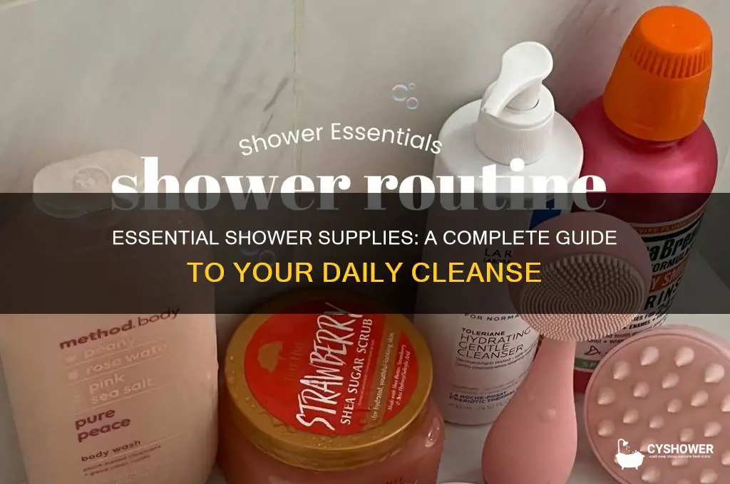 what do you need to take a shower