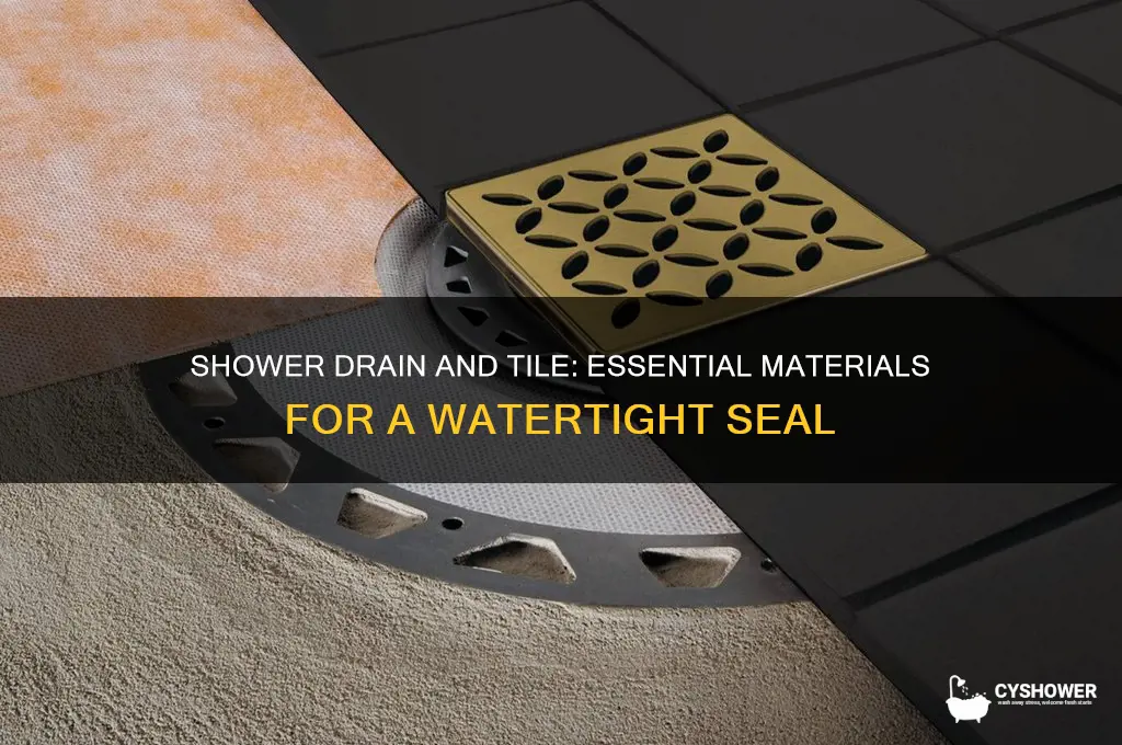 what do you put between the shower drain and tile