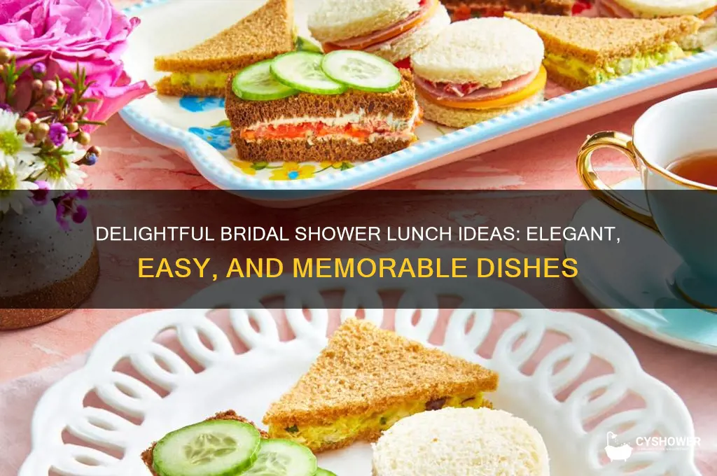 what do you serve at a bridal shower lunch