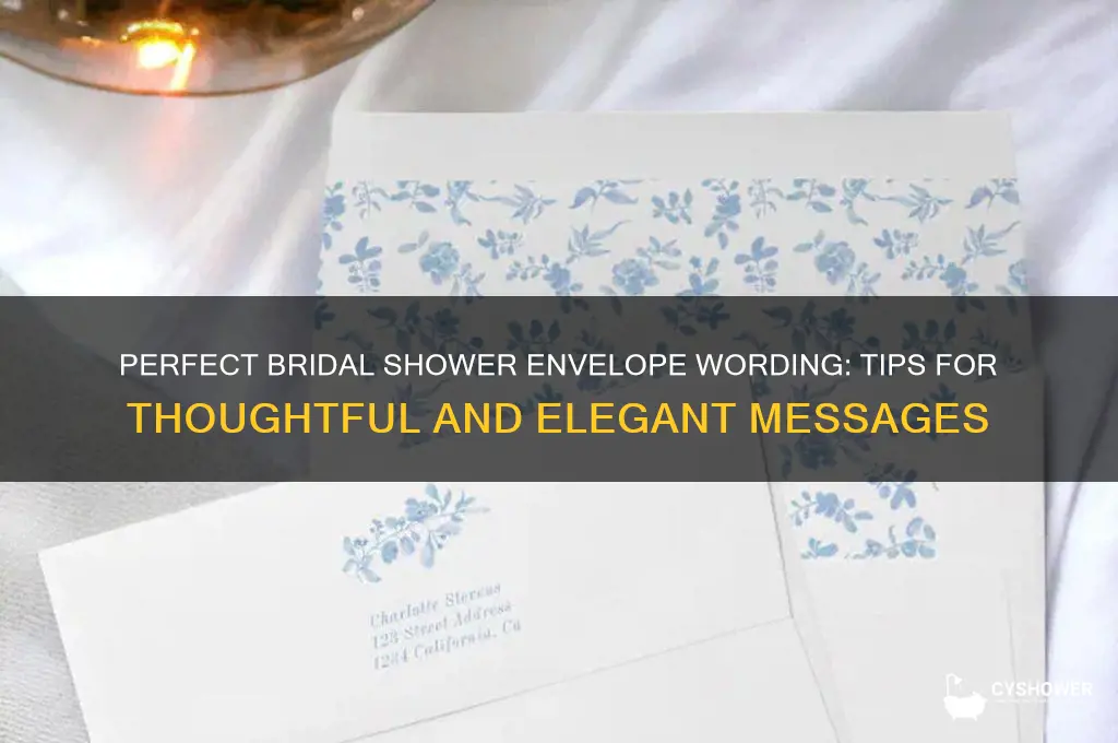 what do you write on a bridal shower envelope