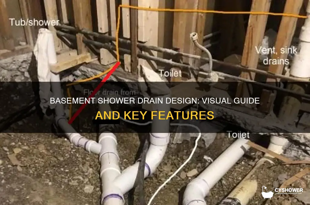 what does a basement shower drain look like