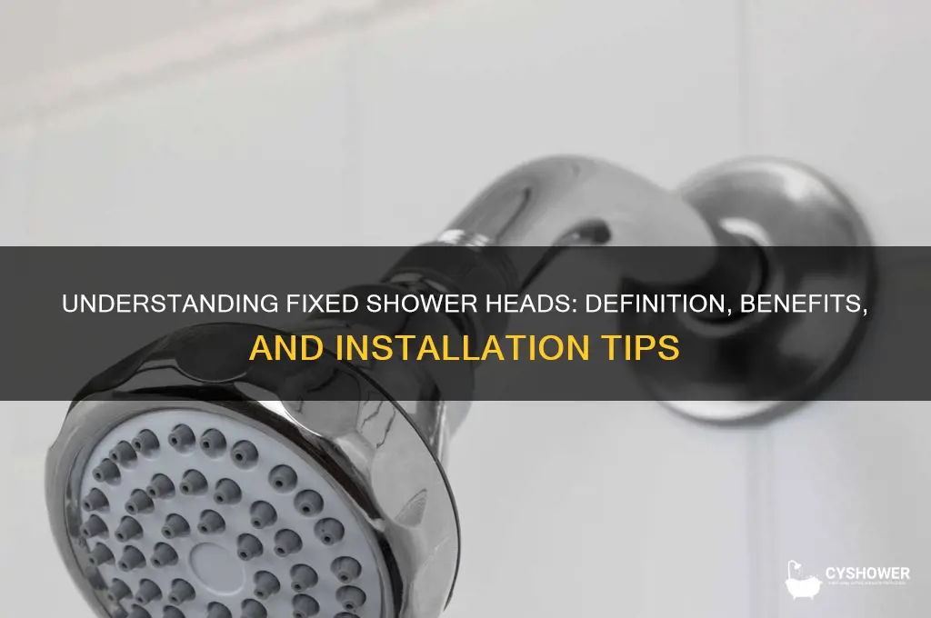 what does a fixed shower head mean