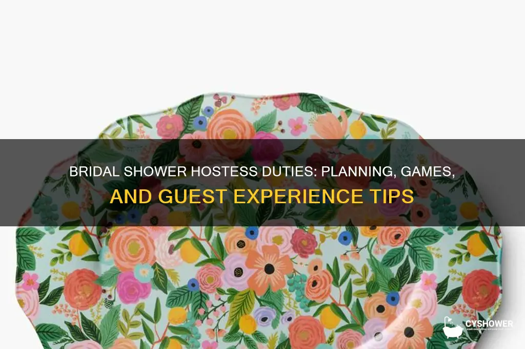 what does a hostess do at a bridal shower