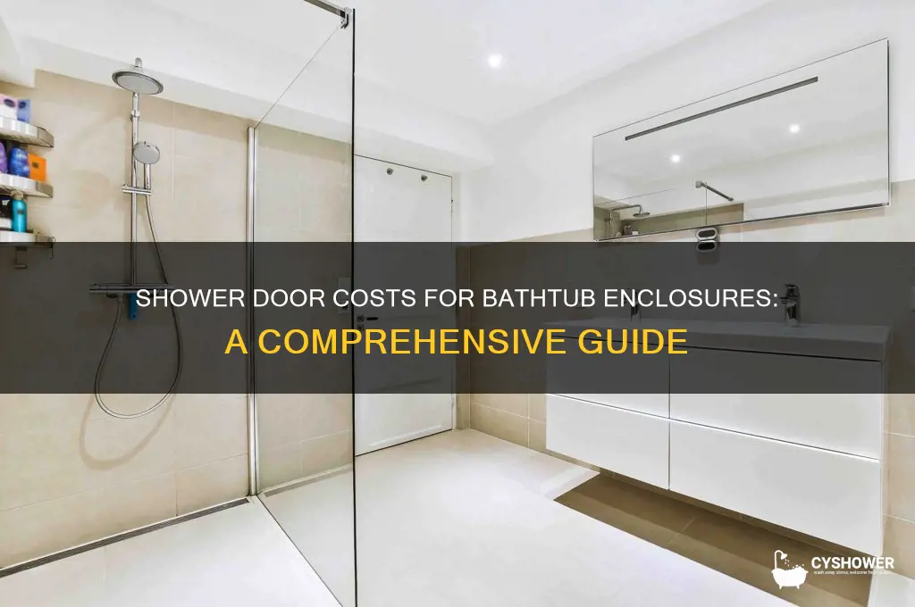 what does a shower door cost sitting on bathtub