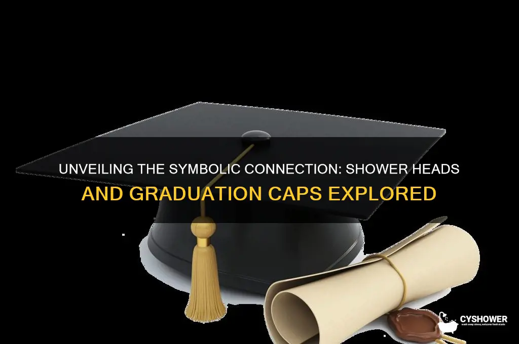 what does a shower head and graduation hat mean