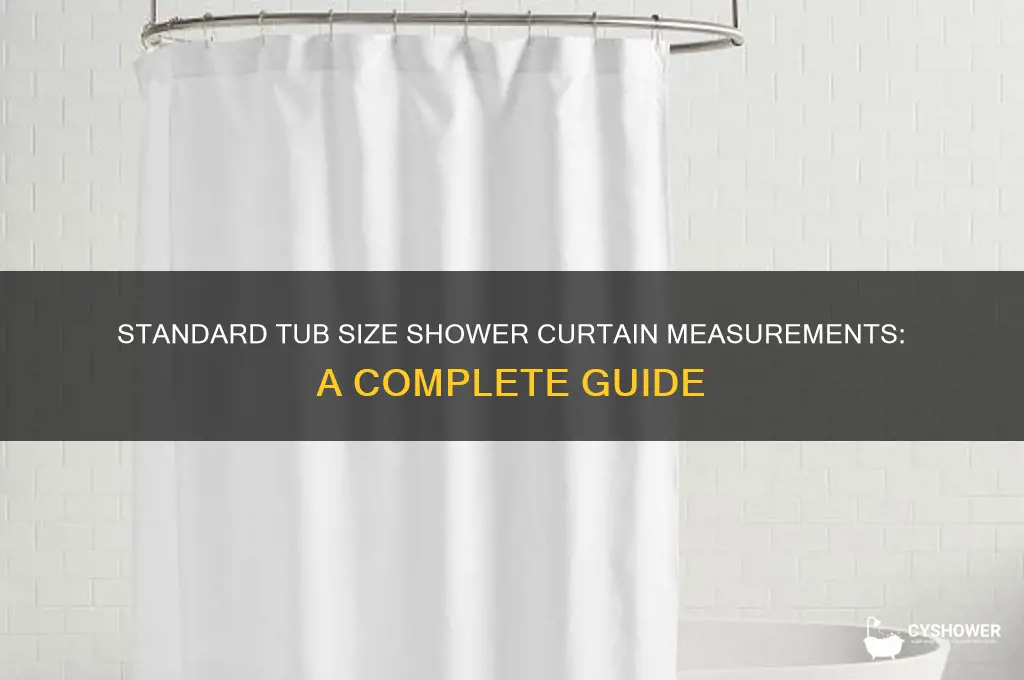 what does a standard tub size shower curtain measurements