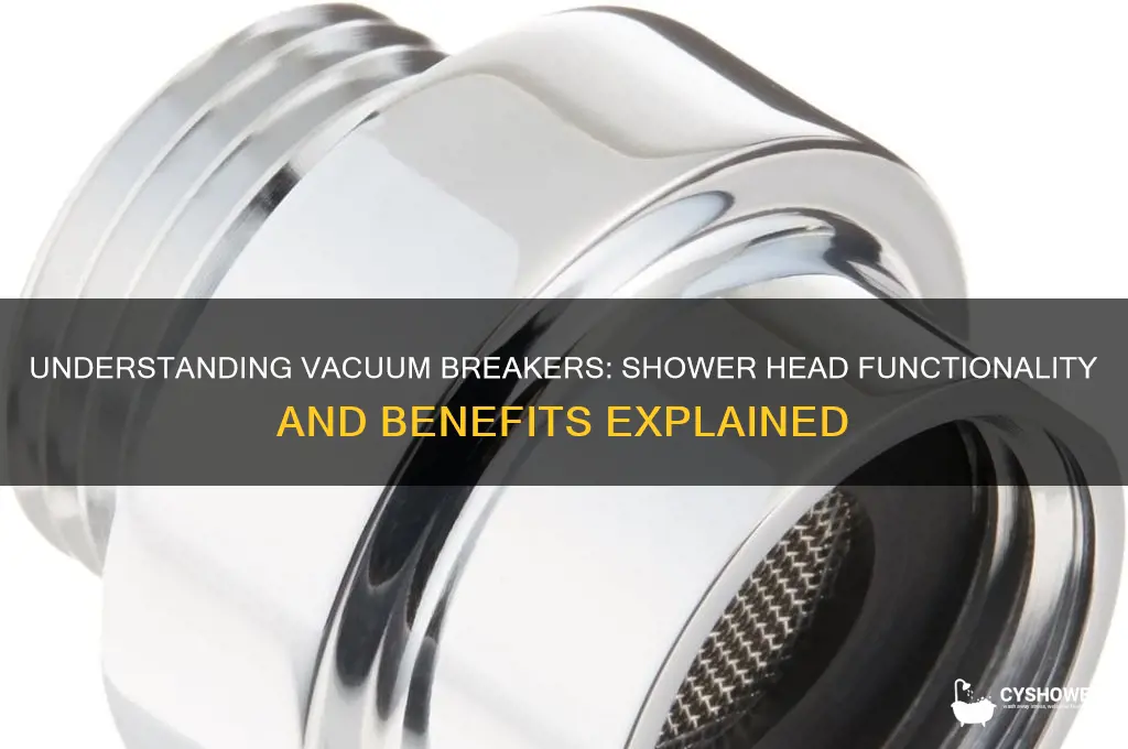 what does a vacuum breaker do on a shower head