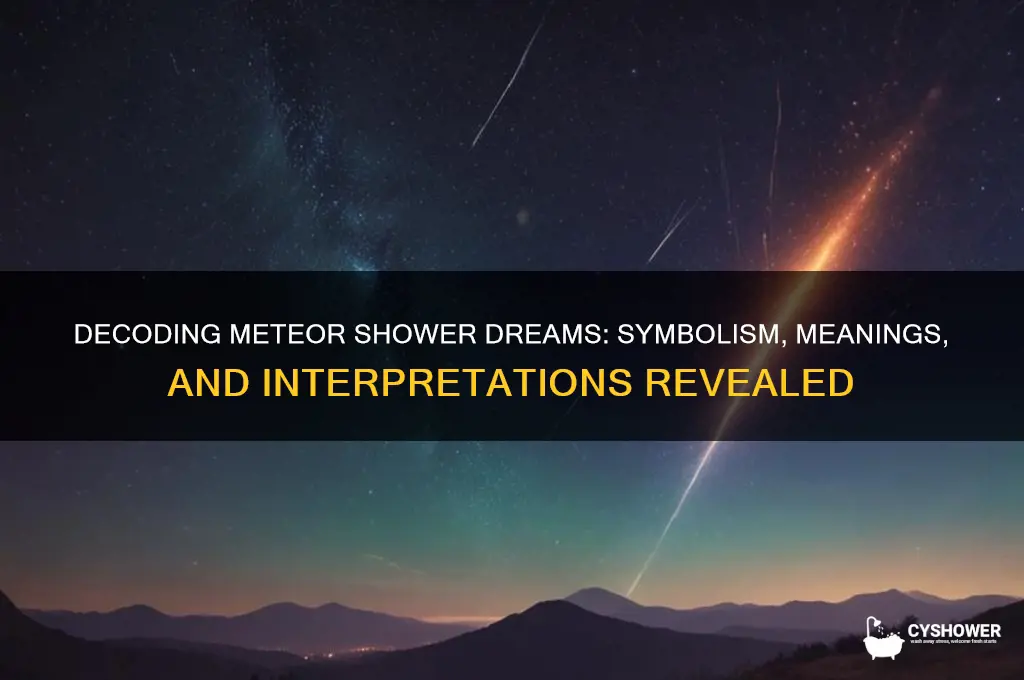 what does dreaming of a meteor shower mean