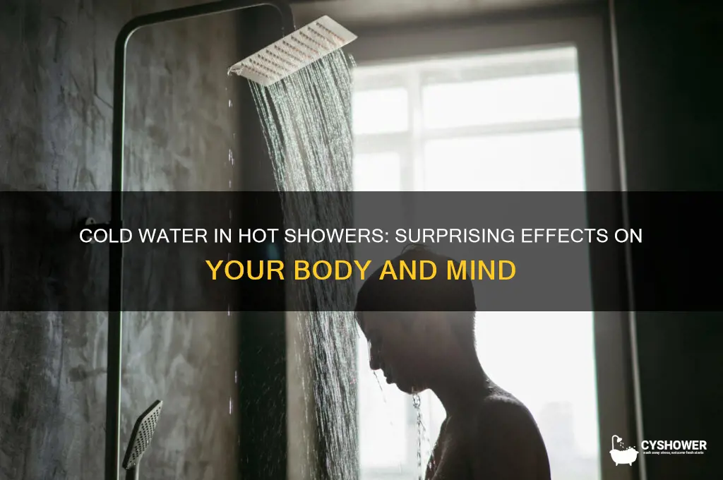 what does drinking cold water in a hot shower do